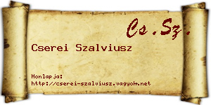 Cserei Szalviusz névjegykártya